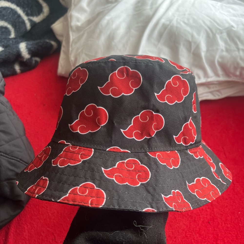 Red and Black Patterned Bucket Hat